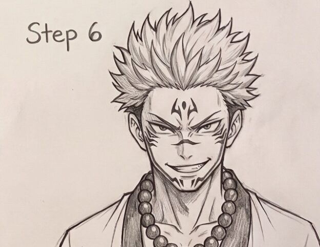 How to Draw Ryomen Sukuna’s Face (Jujutsu Kaisen): Easy Step-by-Step Guide