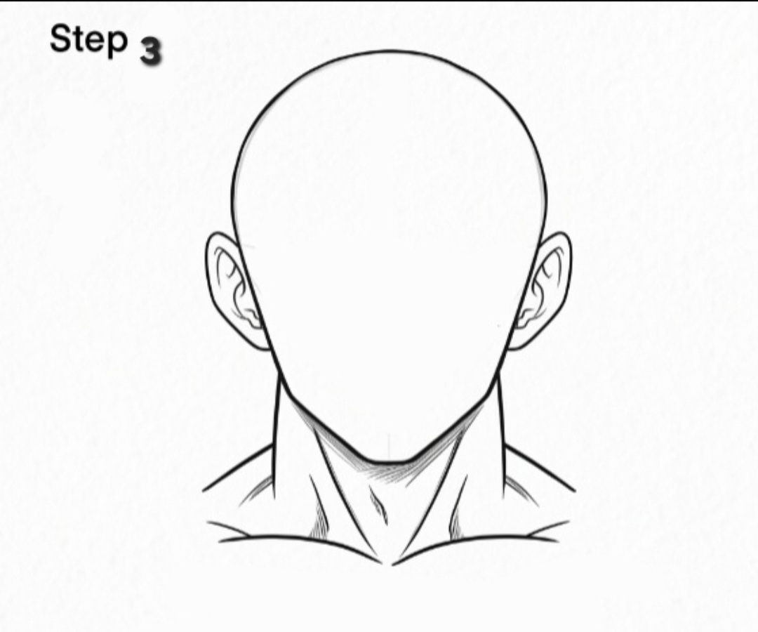 Drawing powerful neck muscles and collarbones for Goku