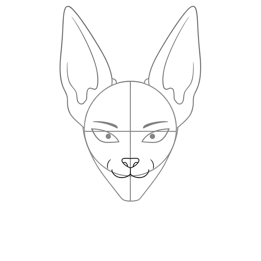 Adding the nose, mouth and cheek lines to Beerus face