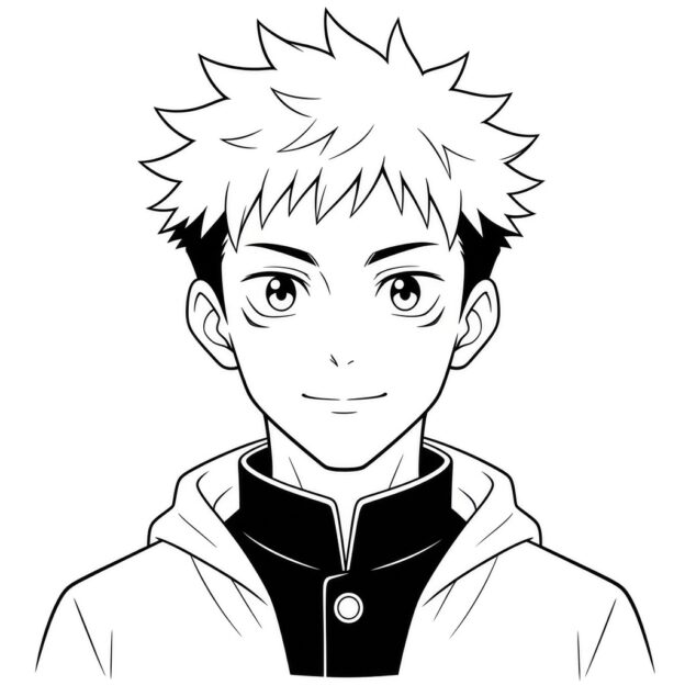 How to Draw Yuji Itadori Face (Step-by-Step Guide)
