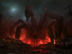 Gears of War: E-Day launch artwork showing armored soldiers amid Emergence Day chaos